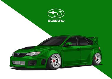 subaru impreza wrx green