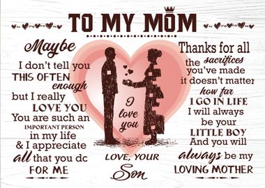 To My Mom Gift For Mom 