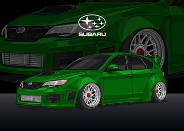 subaru impreza wrx green