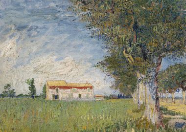 Farmhouse in a Wheatfield 