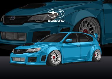 subaru impreza wrx blue 1