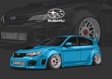 subaru impreza wrx blue 1