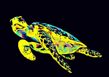 Turtle pop art 