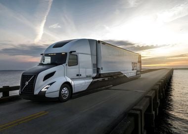 Volvo Truck sunset 