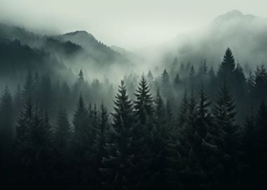 Dark Forest Landscape