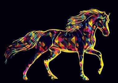 Horse pop art 