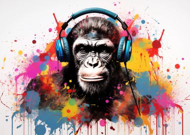 Monkey Headphones Dj