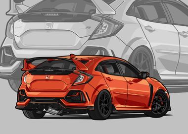 civic type r orange