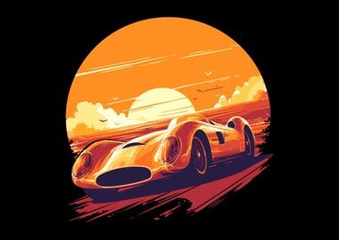 Sunset Speedster Retro Car