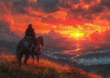 Cowboy Adventure in Sunset