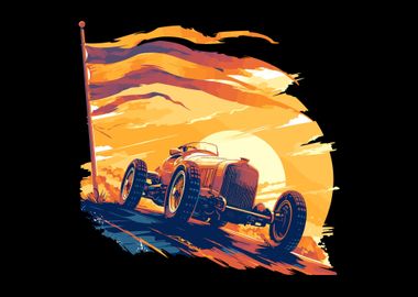 Sunset Speedster Retro Car