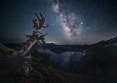 Milky Way over Crater Lake