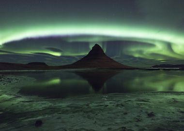 Kirkjufell Aurora