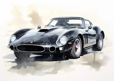 Black Ferrari 250 GTO Car