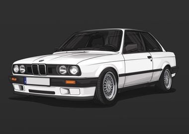 BMW E30 White 325i