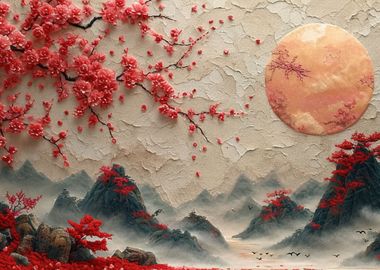 Cherry Blossom Japan Art