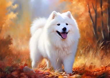 Autumn Samoyed