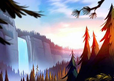 Waterfall Gravity Falls