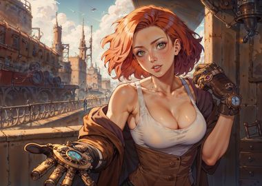 Steampunk Sexy Anime Woman