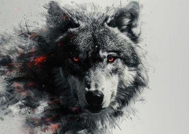 Abstract Wolf Portrait