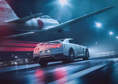 Nissan GTR vs Airplane