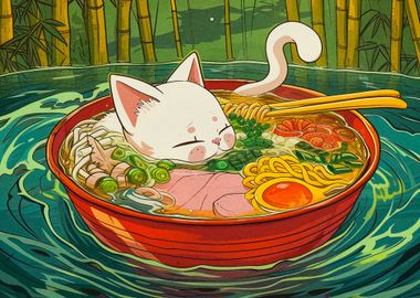 cat ramen japan 