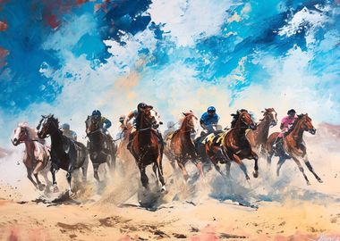 Desert horse race 