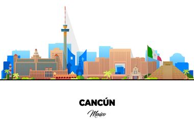 Cancun Mexico Skyline