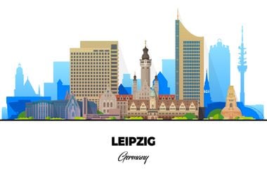 Leipzig Germany Skyline