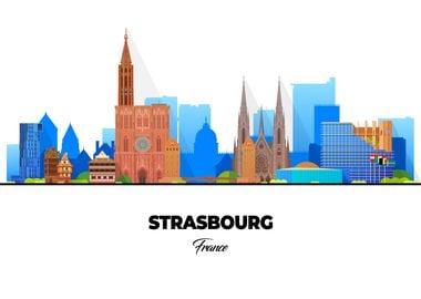 Strasbourg France Skyline