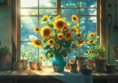 Sunflower Bouquet Cottage