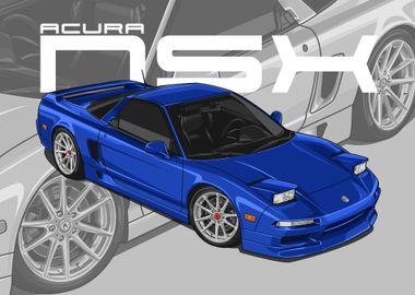 1993 Acura NSX blue