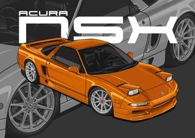 1993 Acura NSX orange