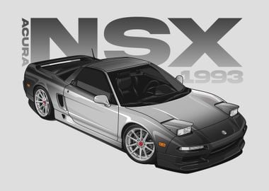 1993 Acura NSX black white