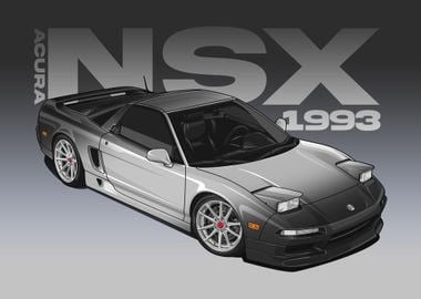 1993 Acura NSX black white