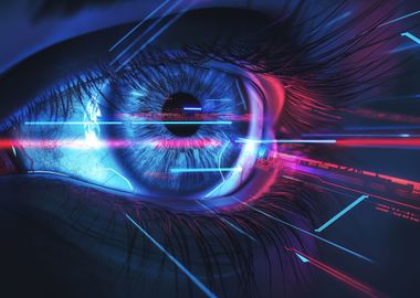 futuristic iris scanner