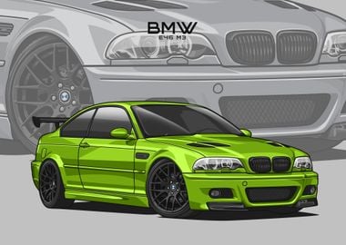 BMW E46 M3 green light