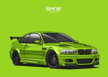 BMW E46 M3 green light