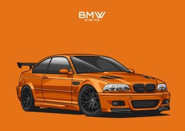 BMW E46 M3 orange