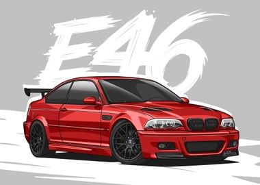 BMW E46 M3 red