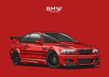 BMW E46 M3 red