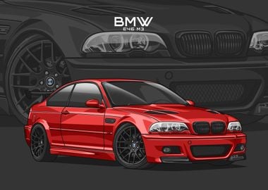 BMW E46 M3 red