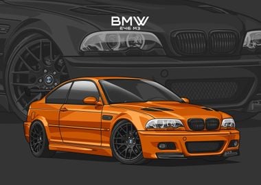 BMW E46 M3 orange