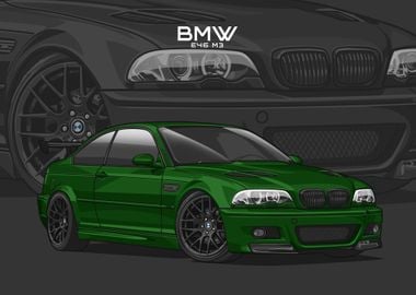 BMW E46 M3 green