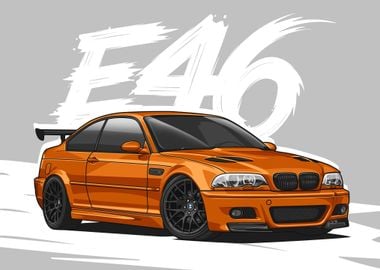 BMW E46 M3 orange