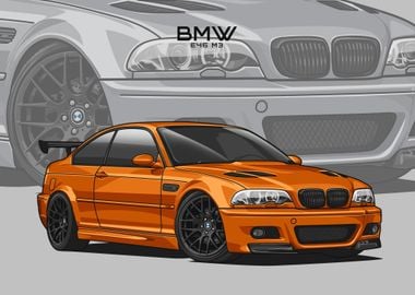 BMW E46 M3 orange