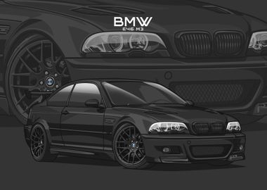 BMW E46 M3 black