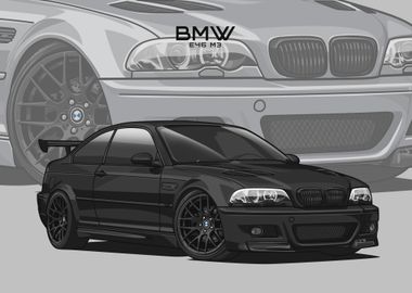 BMW E46 M3 black