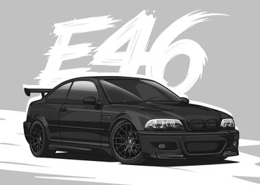 BMW E46 M3 black