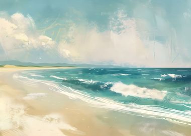 Serene Beach Painting